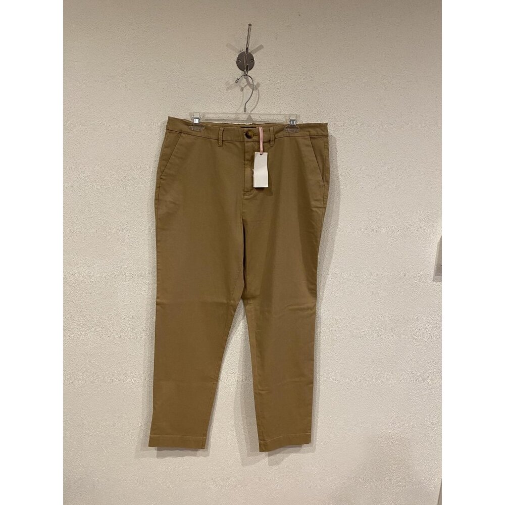 Vineyard Vines Pants Womens 14 Beige Classic Chino Officer Khaki Twill Ankle - Picture 2 of 4